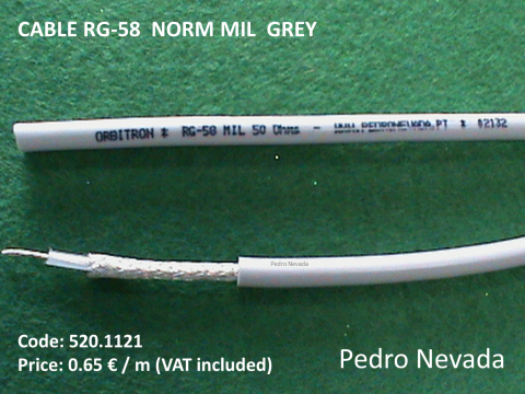 CABLE RG-58  NORM MIL  GREY - Pedro Nevada