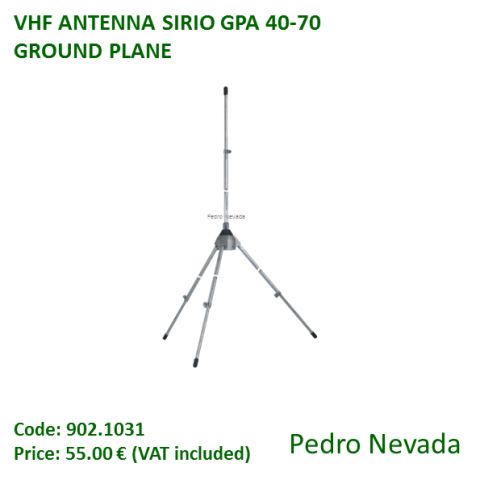 VHF ANTENNA SIRIO GPA 40-70 GROUND PLANE - Pedro Nevada