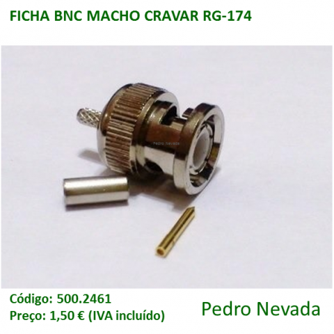 FICHA BNC MACHO CRAVAR RG-174 - Pedro Nevada