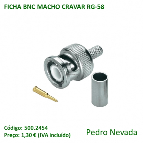 FICHA BNC MACHO CRAVAR RG-58 - Pedro Nevada