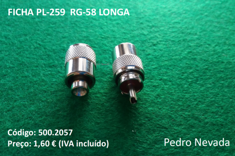 FICHA PL-259 RG-58 MR-587/6 LONGA BAQUELITE - Pedro Nevada