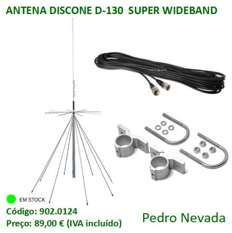 ANTENA DISCONE D-130 - Pedro Nevada