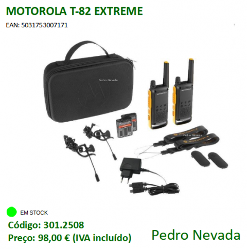 RÁDIO MOTOROLA T-82 EXTREME - Pedro Nevada