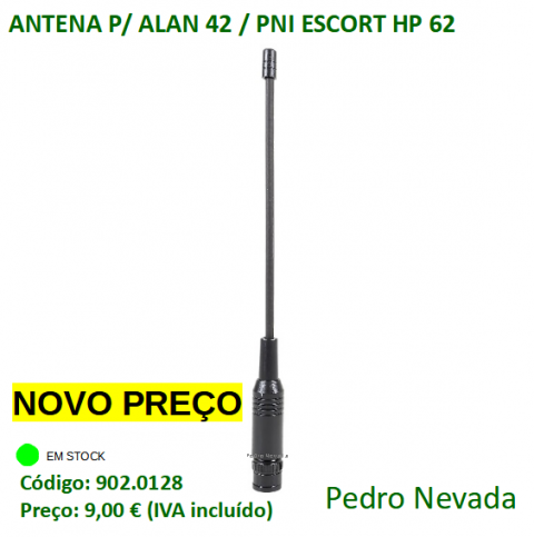 ANTENA P/ ALAN 42 / PNI ESCORT HP 62 - Pedro Nevada