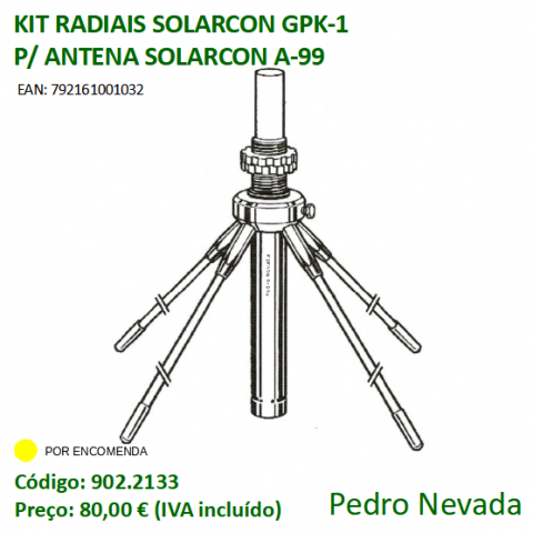 KIT DE RADIAIS SOLARCON GPK-1 P/ ANTENA A-99 - Pedro Nevada