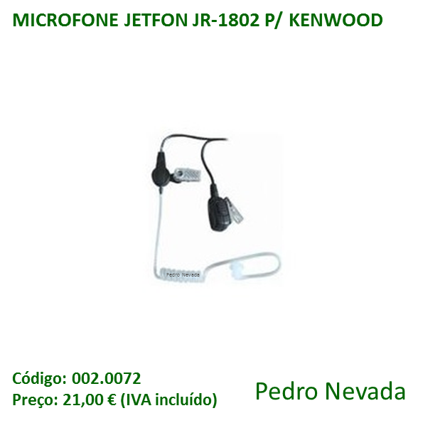 MICROFONE JR-1802 P/ KENWOOD - Pedro Nevada