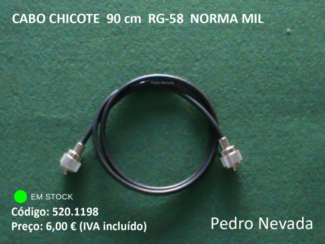 CABO CHICOTE 90 cm RG-58 NORMA MIL - Pedro Nevada