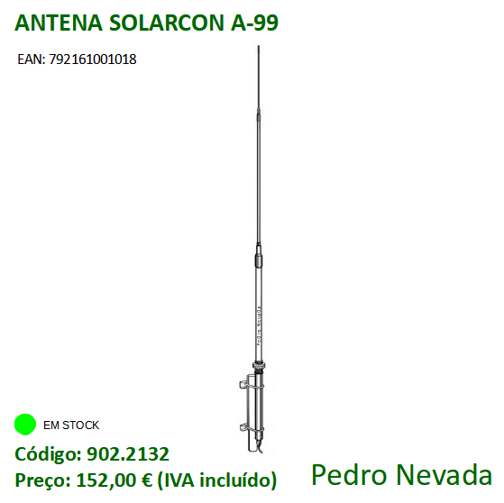 ANTENA SOLARCON A-99 - 1/2 λ - Pedro Nevada