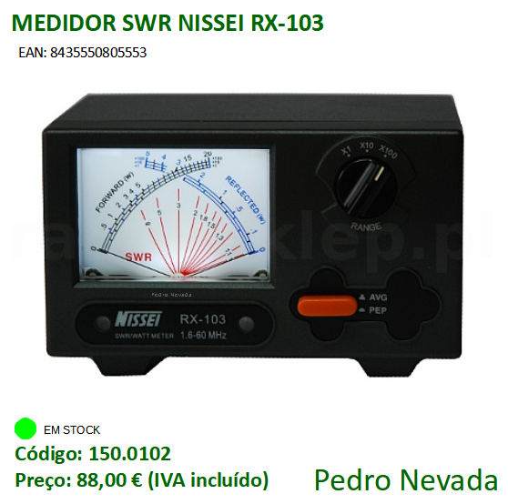 MEDIDOR SWR NISSEI RX-103 - Pedro Nevada