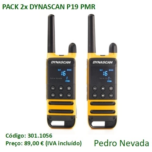 RÁDIO DYNASCAN P19 PMR PACK 2x - Pedro Nevada