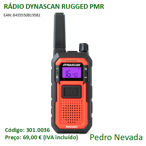 RÁDIO DYNASCAN RUGGED PMR - Pedro Nevada