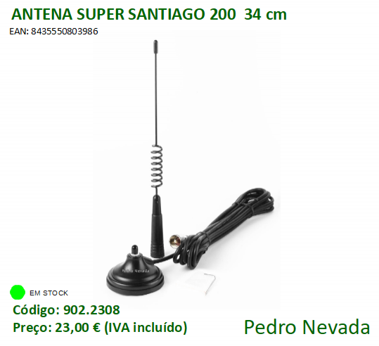 ANTENA SUPER SANTIAGO 200  34 cm - Pedro Nevada