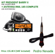 KIT PRESIDENT BARRY II + ANTENNA RML-145 COMPLETE - Pedro Nevada