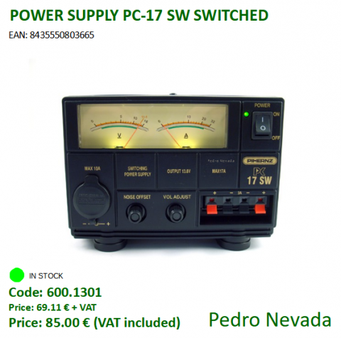 POWER SUPPLY PC-17 SW SWITCHED - Pedro Nevada