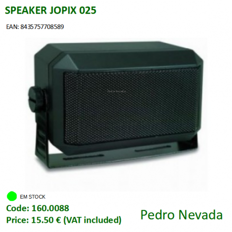 SPEAKER JOPIX 025 - Pedro Nevada