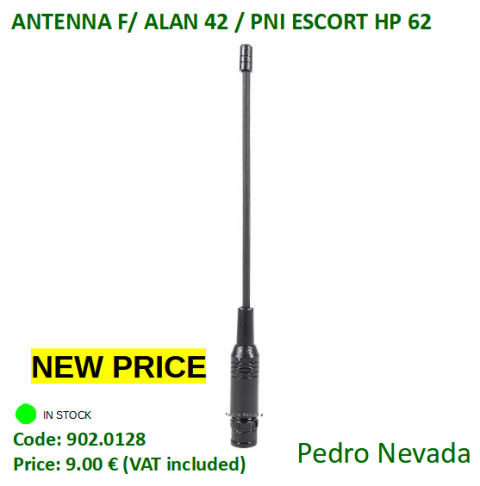 ANTENNA P/ ALAN 42 / PNI ESCORT HP 62 - Pedro Nevada