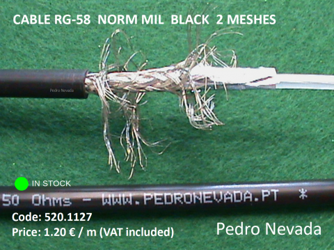 CABLE RG-58  NORM MIL  BLACK - Pedro Nevada