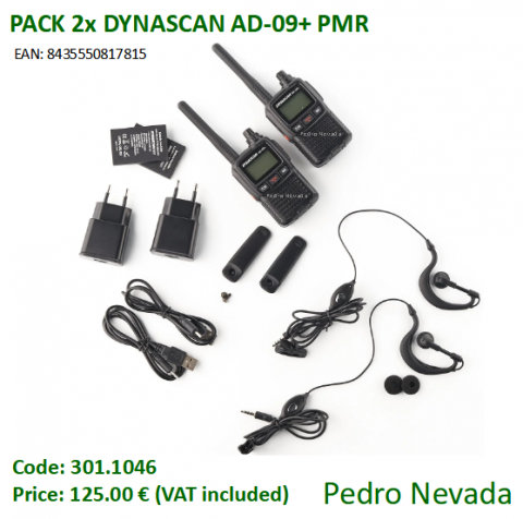 RADIO DYNASCAN AD-09+ PACK 2x W/ CASE - Pedro Nevada