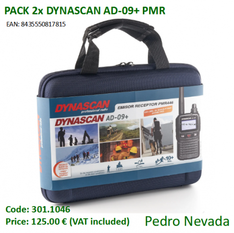 RADIO DYNASCAN AD-09+ PACK 2x W/ CASE - Pedro Nevada