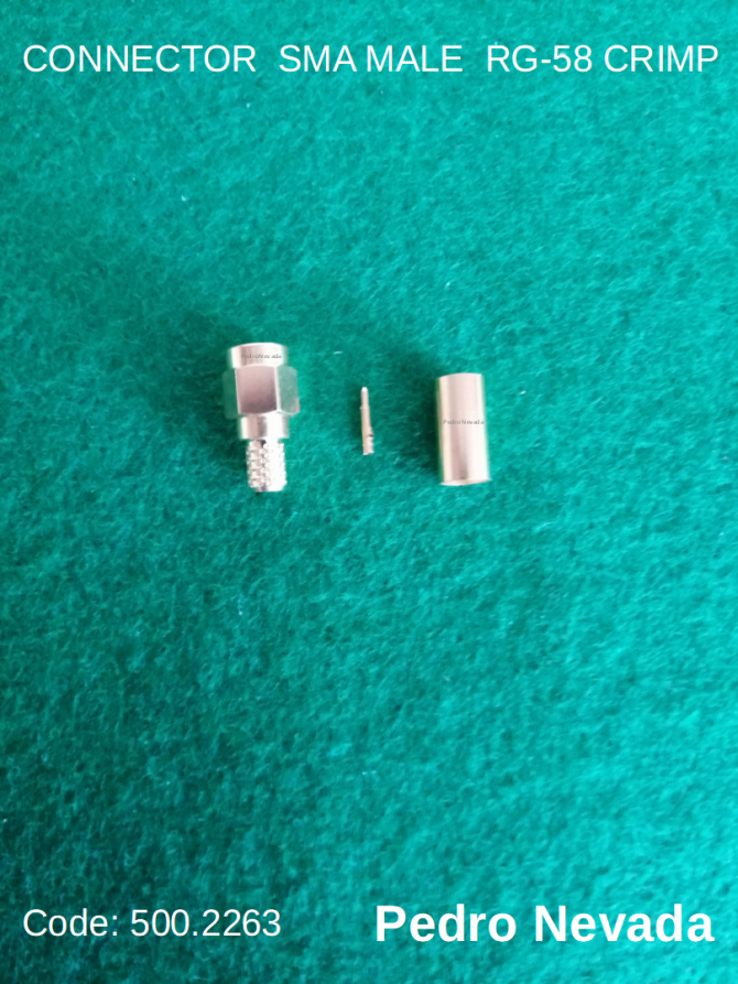 CONNECTOR SMA MALE RG-58 CRIMP - Pedro Nevada