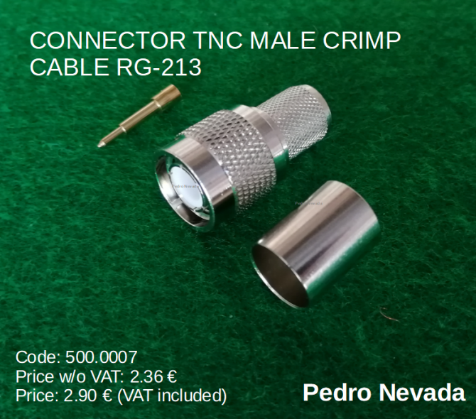 CONNECTOR TNC MALE CRIMP CABLE RG-213 - Pedro Nevada