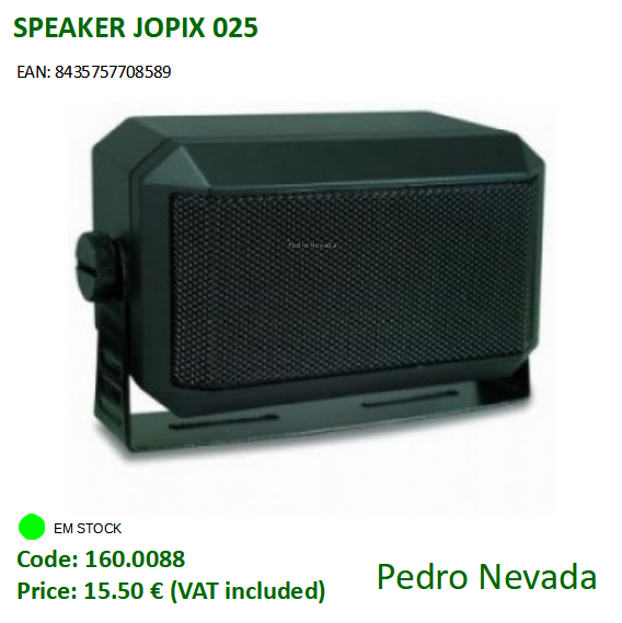 SPEAKER JOPIX 025 - Pedro Nevada