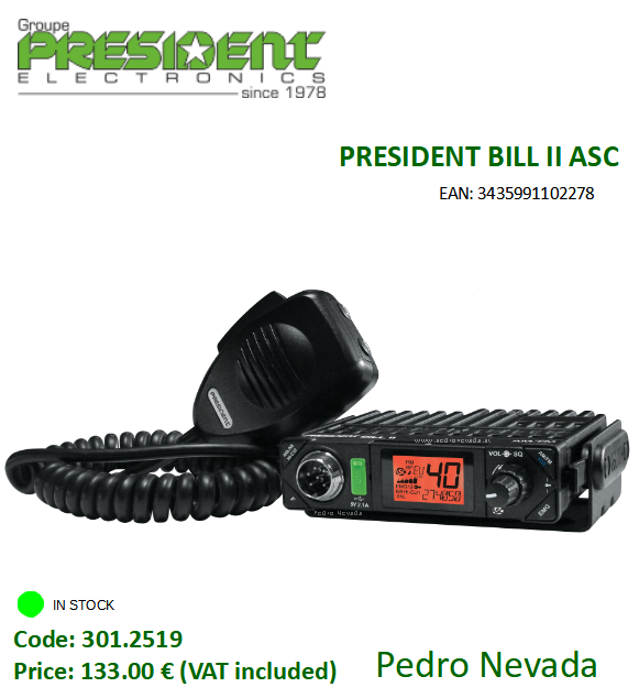 PRESIDENT BILL II ASC - Pedro Nevada