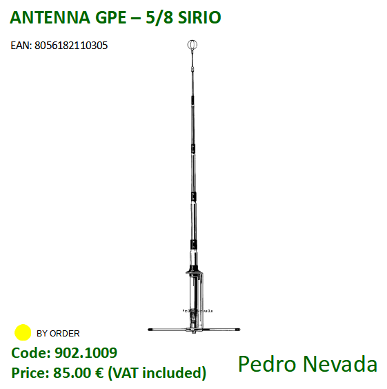 ANTENNA GPE - 5/8 SIRIO - Pedro Nevada