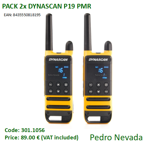 RADIO DYNASCAN P19 PMR PACK 2x - Pedro Nevada