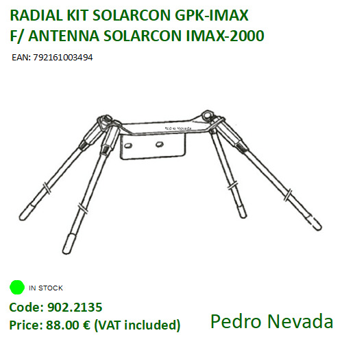 RADIAL KIT SOLARCON GPK-IMAX F/ ANTENNA IMAX-2000 - Pedro Nevada