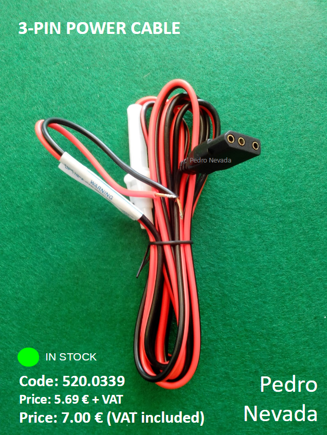 3-PIN POWER CABLE - Pedro Nevada