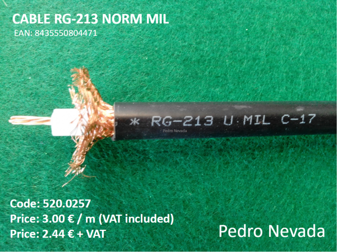 CABLE RG-213 NORM MIL - Pedro Nevada